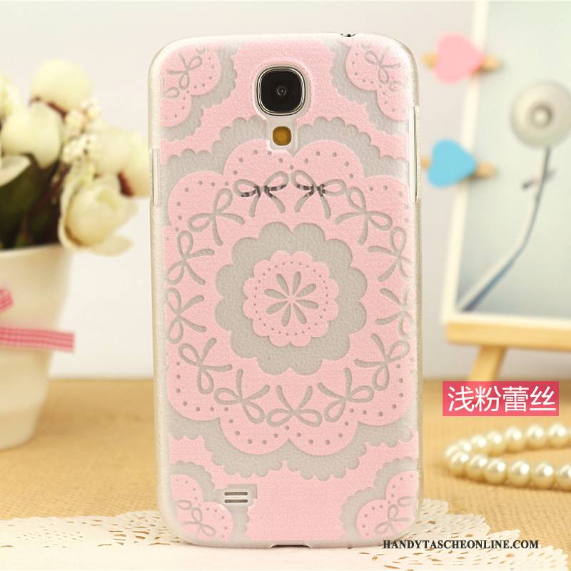 Hülle Samsung Galaxy S4 Leder Muster Handyhüllen, Case Samsung Galaxy S4 Schutz Rosa Neu