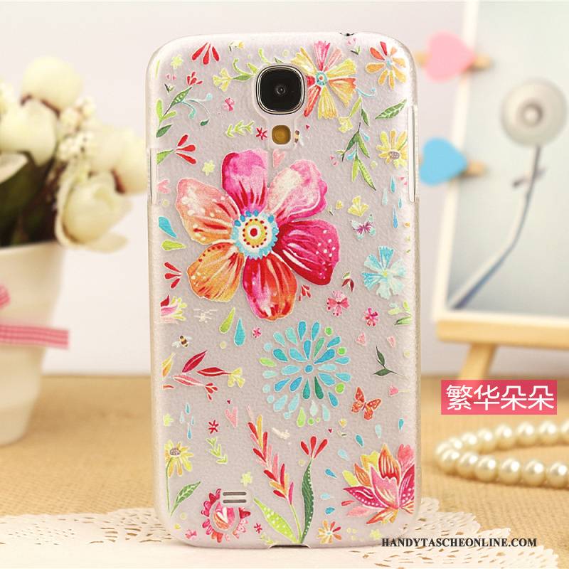 Hülle Samsung Galaxy S4 Leder Muster Handyhüllen, Case Samsung Galaxy S4 Schutz Rosa Neu