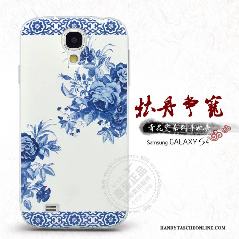 Hülle Samsung Galaxy S4 Schutz Blumen Neu, Case Samsung Galaxy S4 Handyhüllen Grün