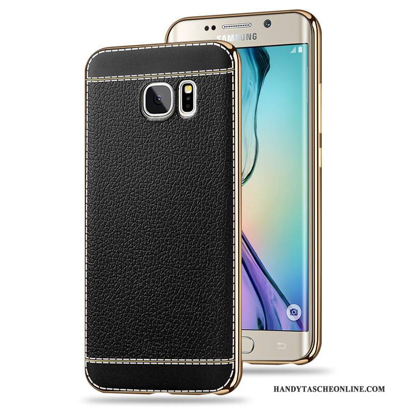 Hülle Samsung Galaxy S6 Edge Schutz Muster Rot, Case Samsung Galaxy S6 Edge Weiche Anti-sturz Handyhüllen