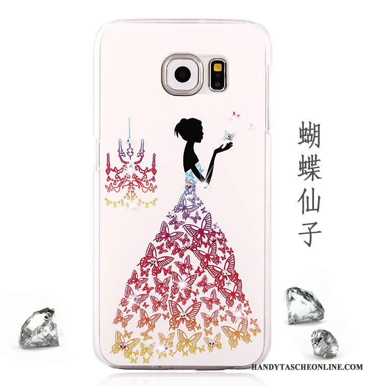 Hülle Samsung Galaxy S6 Schutz Lila Trend, Case Samsung Galaxy S6 Gemalt Anti-sturz Nubuck