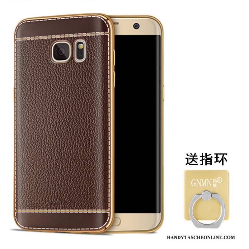 Hülle Samsung Galaxy S6 Schutz Muster Schwarz, Case Samsung Galaxy S6 Weiche