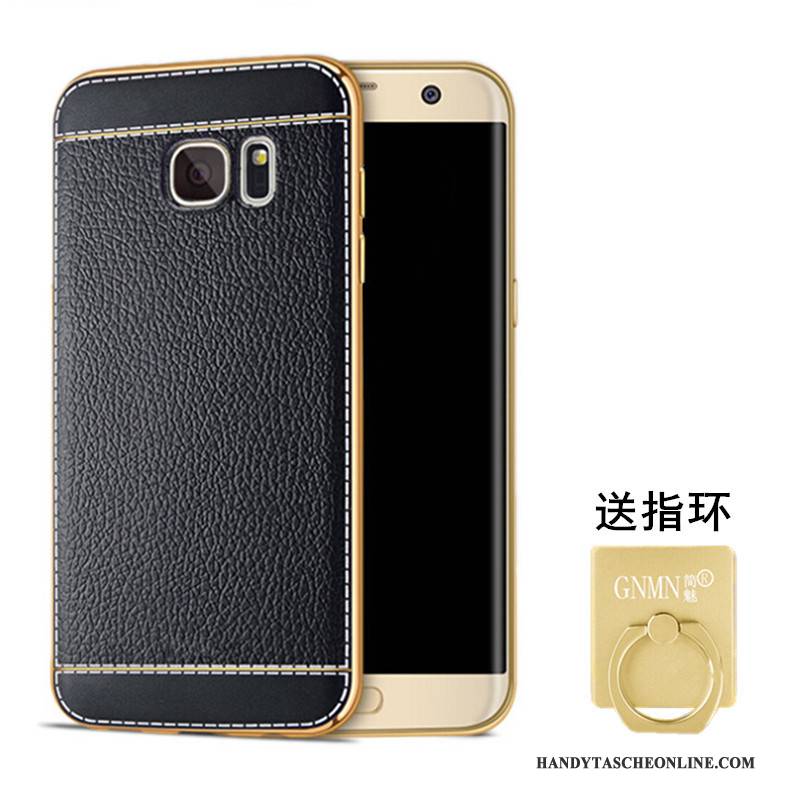 Hülle Samsung Galaxy S6 Schutz Muster Schwarz, Case Samsung Galaxy S6 Weiche