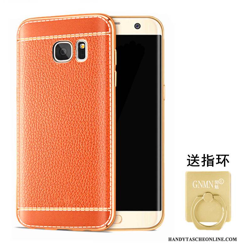 Hülle Samsung Galaxy S6 Schutz Muster Schwarz, Case Samsung Galaxy S6 Weiche
