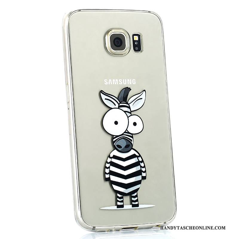 Hülle Samsung Galaxy S6 Silikon Nette Anti-sturz, Case Samsung Galaxy S6 Weiche Weiß Handyhüllen