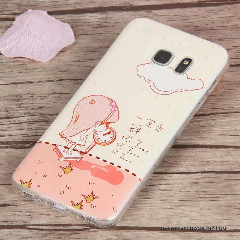 Hülle Samsung Galaxy S7 Edge Schutz Gelb Transparent, Case Samsung Galaxy S7 Edge Silikon Anti-sturz Handyhüllen