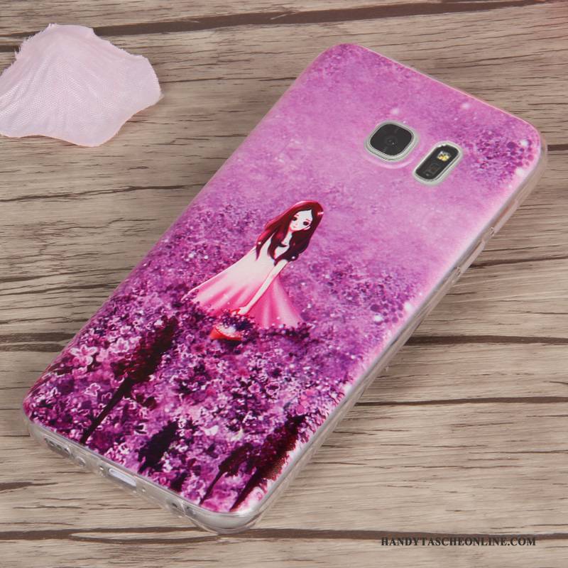 Hülle Samsung Galaxy S7 Edge Schutz Gelb Transparent, Case Samsung Galaxy S7 Edge Silikon Anti-sturz Handyhüllen