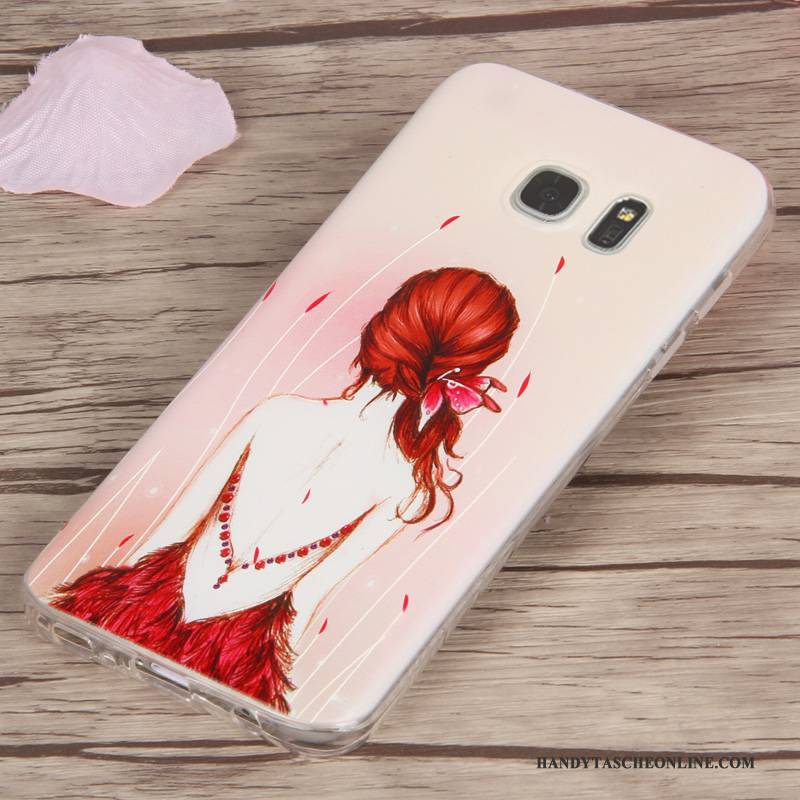 Hülle Samsung Galaxy S7 Edge Schutz Gelb Transparent, Case Samsung Galaxy S7 Edge Silikon Anti-sturz Handyhüllen