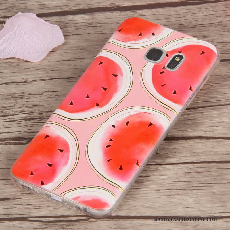 Hülle Samsung Galaxy S7 Edge Schutz Gelb Transparent, Case Samsung Galaxy S7 Edge Silikon Anti-sturz Handyhüllen