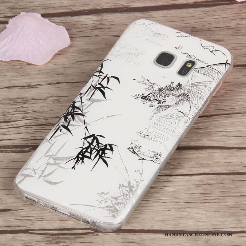 Hülle Samsung Galaxy S7 Edge Schutz Gelb Transparent, Case Samsung Galaxy S7 Edge Silikon Anti-sturz Handyhüllen