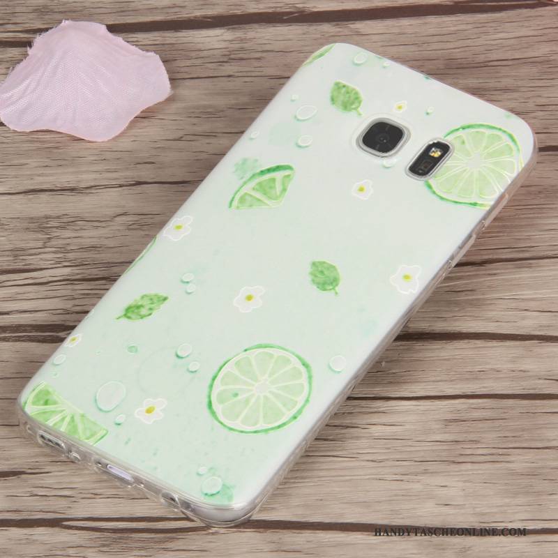 Hülle Samsung Galaxy S7 Edge Schutz Gelb Transparent, Case Samsung Galaxy S7 Edge Silikon Anti-sturz Handyhüllen