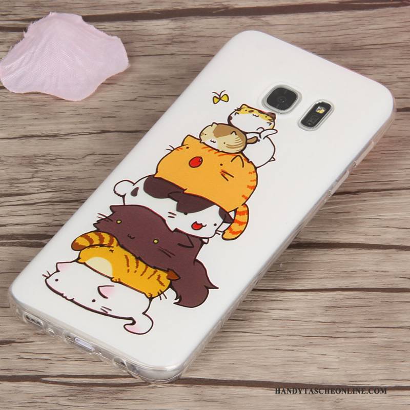 Hülle Samsung Galaxy S7 Edge Schutz Gelb Transparent, Case Samsung Galaxy S7 Edge Silikon Anti-sturz Handyhüllen