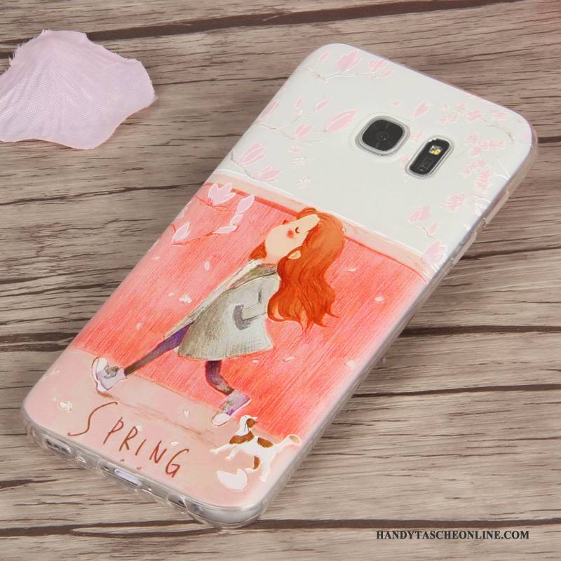 Hülle Samsung Galaxy S7 Edge Schutz Gelb Transparent, Case Samsung Galaxy S7 Edge Silikon Anti-sturz Handyhüllen