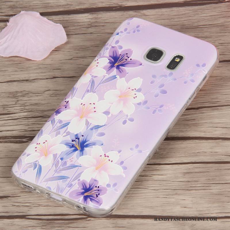 Hülle Samsung Galaxy S7 Edge Schutz Gelb Transparent, Case Samsung Galaxy S7 Edge Silikon Anti-sturz Handyhüllen