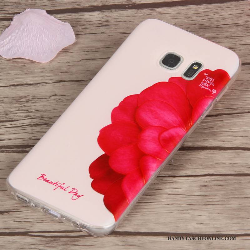 Hülle Samsung Galaxy S7 Edge Schutz Gelb Transparent, Case Samsung Galaxy S7 Edge Silikon Anti-sturz Handyhüllen