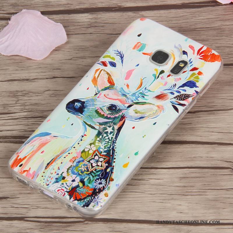 Hülle Samsung Galaxy S7 Edge Schutz Gelb Transparent, Case Samsung Galaxy S7 Edge Silikon Anti-sturz Handyhüllen
