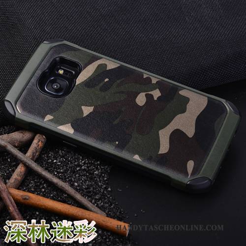 Hülle Samsung Galaxy S7 Edge Silikon Blau Anti-sturz, Case Samsung Galaxy S7 Edge Schutz Tarnung Persönlichkeit