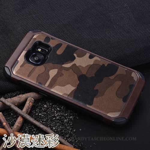 Hülle Samsung Galaxy S7 Edge Silikon Blau Anti-sturz, Case Samsung Galaxy S7 Edge Schutz Tarnung Persönlichkeit