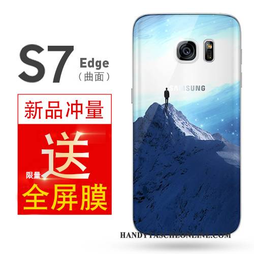 Hülle Samsung Galaxy S7 Edge Silikon Gelb Anti-sturz, Case Samsung Galaxy S7 Edge Taschen Einfach Handyhüllen