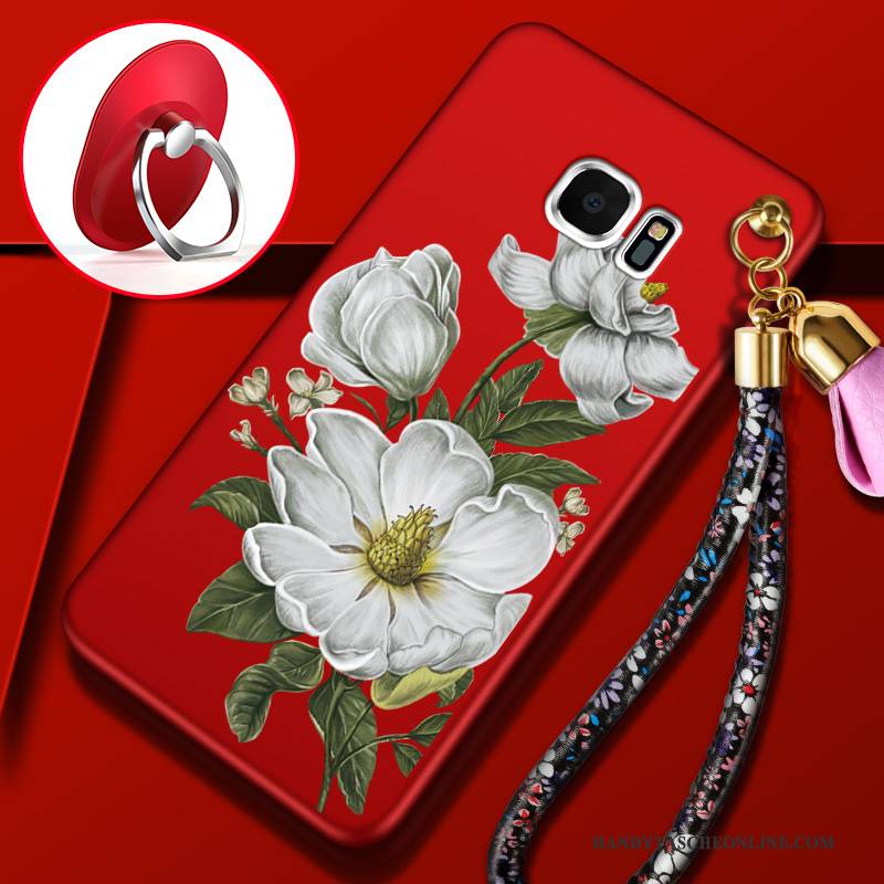 Hülle Samsung Galaxy S7 Edge Silikon Handyhüllen Rot, Case Samsung Galaxy S7 Edge Taschen Anti-sturz