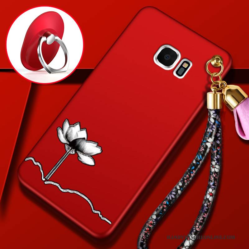 Hülle Samsung Galaxy S7 Edge Silikon Handyhüllen Rot, Case Samsung Galaxy S7 Edge Taschen Anti-sturz