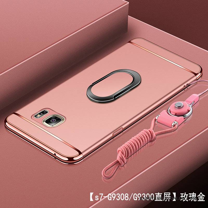 Hülle Samsung Galaxy S7 Edge Taschen Gold Schwer, Case Samsung Galaxy S7 Edge Schutz Nubuck Anti-sturz