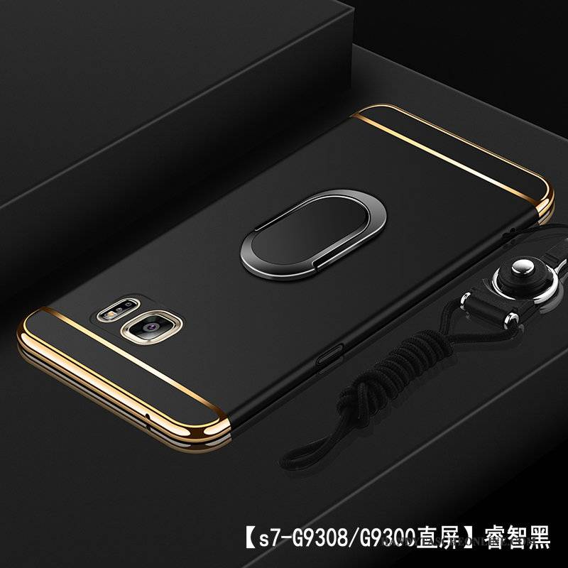 Hülle Samsung Galaxy S7 Edge Taschen Gold Schwer, Case Samsung Galaxy S7 Edge Schutz Nubuck Anti-sturz