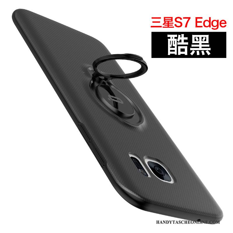 Hülle Samsung Galaxy S7 Edge Taschen Rosa Schwer, Case Samsung Galaxy S7 Edge Halterung Handyhüllen Ring