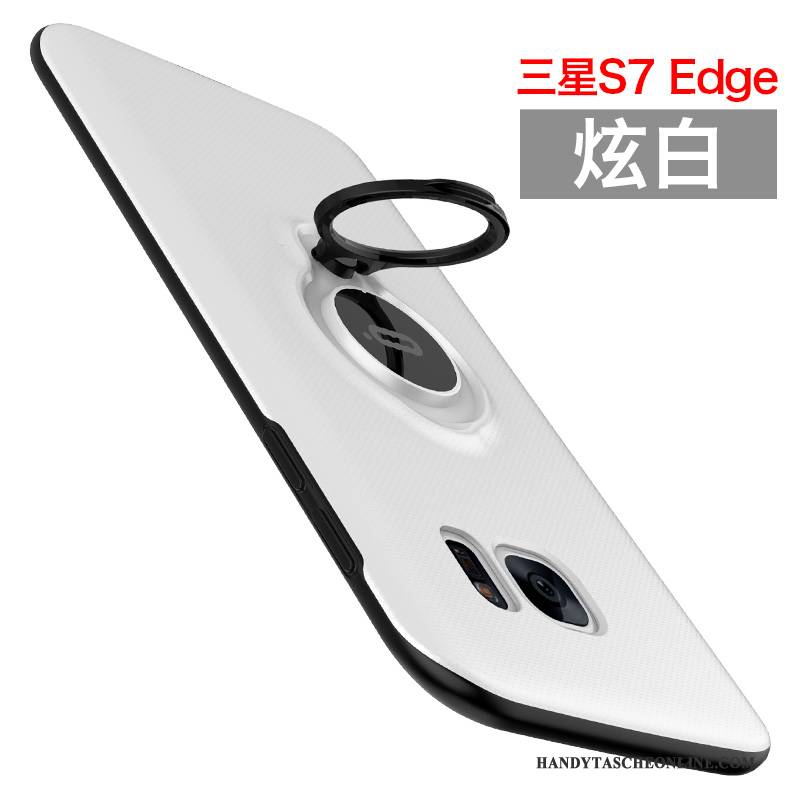 Hülle Samsung Galaxy S7 Edge Taschen Rosa Schwer, Case Samsung Galaxy S7 Edge Halterung Handyhüllen Ring