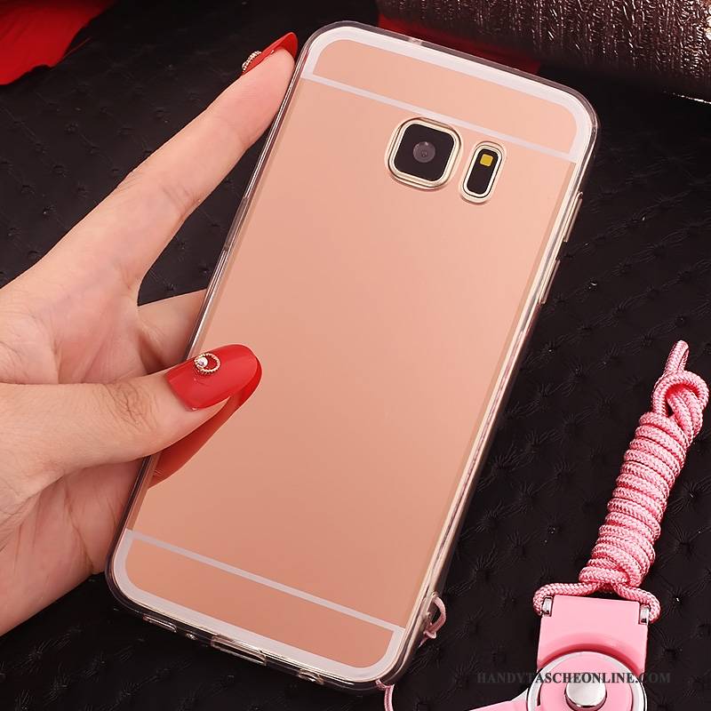 Hülle Samsung Galaxy S7 Schutz Anti-sturz Gold, Case Samsung Galaxy S7 Taschen Hängende Verzierungen Ring