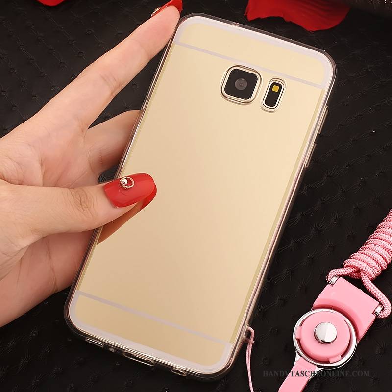 Hülle Samsung Galaxy S7 Schutz Anti-sturz Gold, Case Samsung Galaxy S7 Taschen Hängende Verzierungen Ring