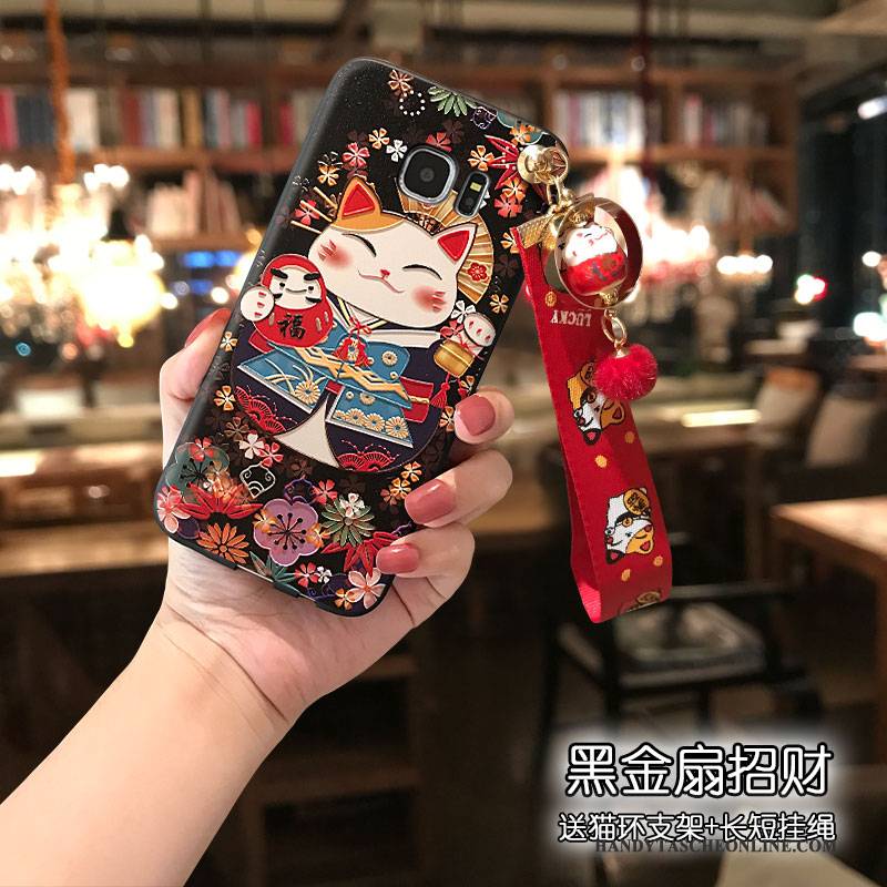 Hülle Samsung Galaxy S7 Silikon Rot Reichtum, Case Samsung Galaxy S7 Persönlichkeit Handyhüllen