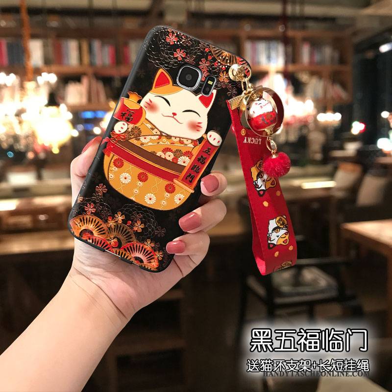 Hülle Samsung Galaxy S7 Silikon Rot Reichtum, Case Samsung Galaxy S7 Persönlichkeit Handyhüllen