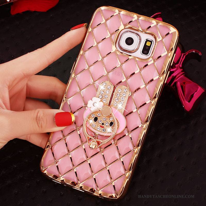 Hülle Samsung Galaxy S7 Strass Schlank Rosa, Case Samsung Galaxy S7 Silikon Ring