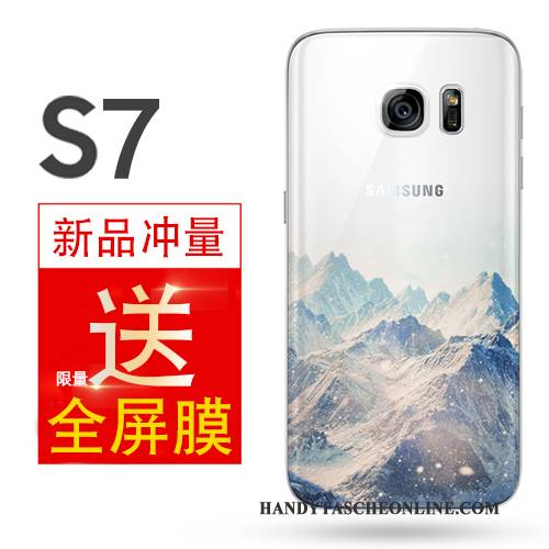 Hülle Samsung Galaxy S7 Taschen Einfach Anti-sturz, Case Samsung Galaxy S7 Weiche Gelb Handyhüllen