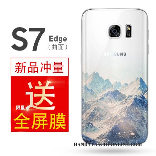 Hülle Samsung Galaxy S7 Taschen Einfach Anti-sturz, Case Samsung Galaxy S7 Weiche Gelb Handyhüllen