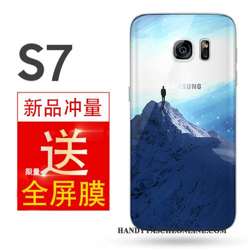 Hülle Samsung Galaxy S7 Taschen Einfach Anti-sturz, Case Samsung Galaxy S7 Weiche Gelb Handyhüllen