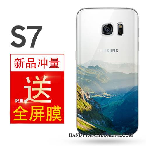 Hülle Samsung Galaxy S7 Taschen Einfach Anti-sturz, Case Samsung Galaxy S7 Weiche Gelb Handyhüllen