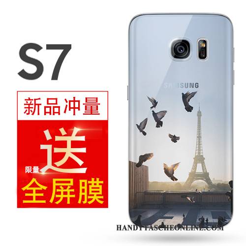 Hülle Samsung Galaxy S7 Taschen Einfach Anti-sturz, Case Samsung Galaxy S7 Weiche Gelb Handyhüllen