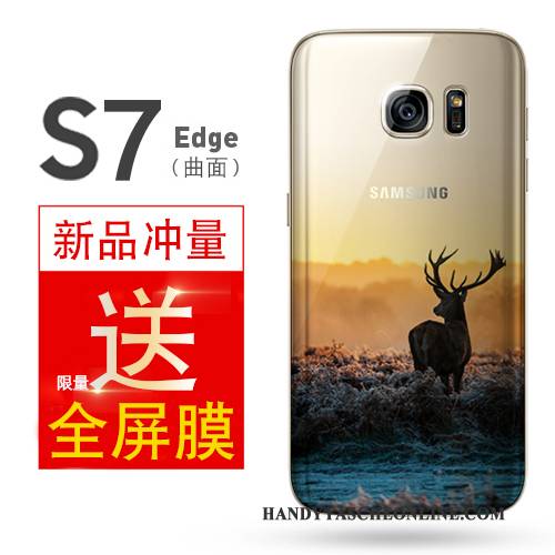 Hülle Samsung Galaxy S7 Taschen Einfach Anti-sturz, Case Samsung Galaxy S7 Weiche Gelb Handyhüllen