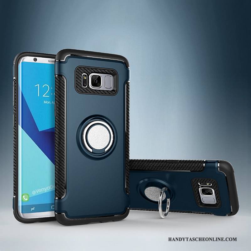 Hülle Samsung Galaxy S8+ Halterung Handyhüllen Silber, Case Samsung Galaxy S8+ Schutz Anti-sturz Magnetismus