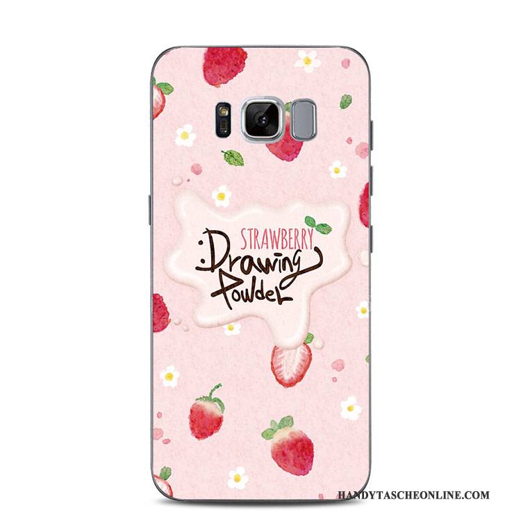 Hülle Samsung Galaxy S8+ Prägung Handyhüllen Ring, Case Samsung Galaxy S8+ Weiche Rosa
