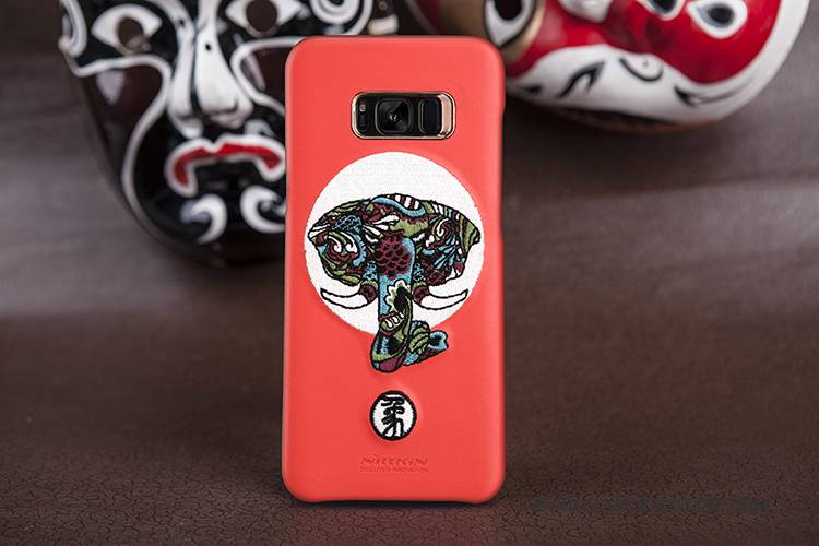 Hülle Samsung Galaxy S8+ Schutz Gold Schwer, Case Samsung Galaxy S8+ Leder Handyhüllen Blau