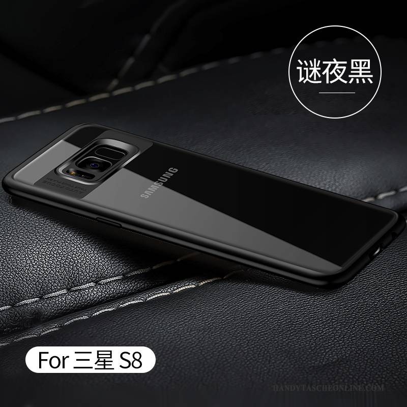 Hülle Samsung Galaxy S8 Schutz Persönlichkeit Anti-sturz, Case Samsung Galaxy S8 Kreativ Transparent Schwarz
