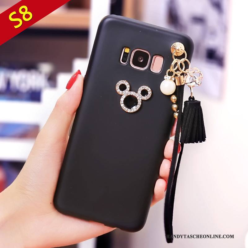 Hülle Samsung Galaxy S8 Silikon Handyhüllen Anti-sturz, Case Samsung Galaxy S8 Taschen Rot Nubuck