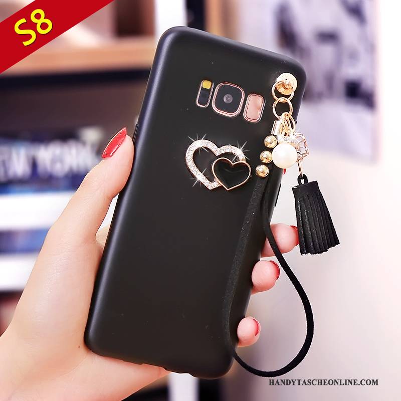 Hülle Samsung Galaxy S8 Silikon Handyhüllen Anti-sturz, Case Samsung Galaxy S8 Taschen Rot Nubuck