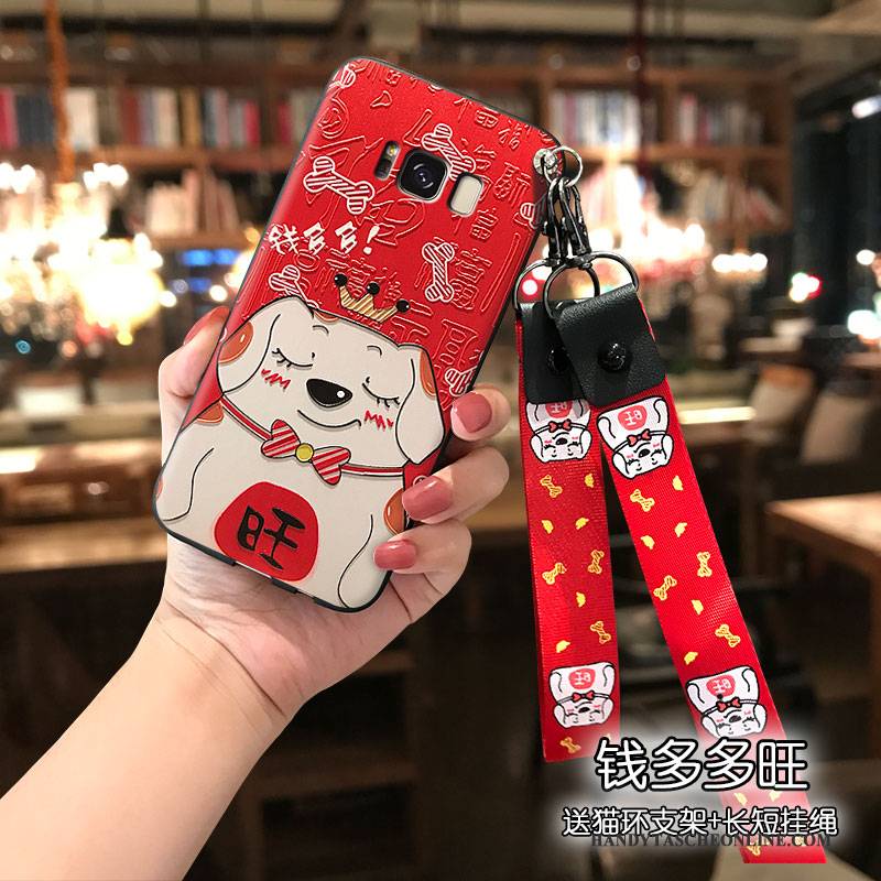 Hülle Samsung Galaxy S8 Silikon Hängende Verzierungen Reichtum, Case Samsung Galaxy S8 Trend Rot
