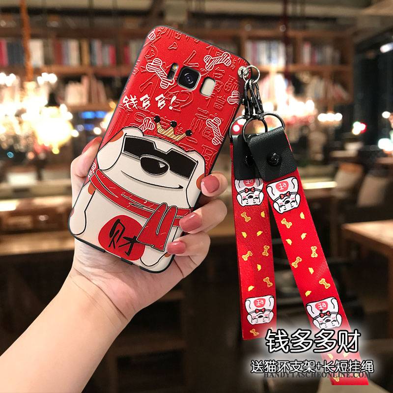 Hülle Samsung Galaxy S8 Silikon Hängende Verzierungen Reichtum, Case Samsung Galaxy S8 Trend Rot