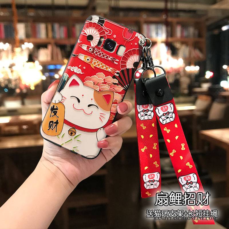 Hülle Samsung Galaxy S8 Silikon Hängende Verzierungen Reichtum, Case Samsung Galaxy S8 Trend Rot