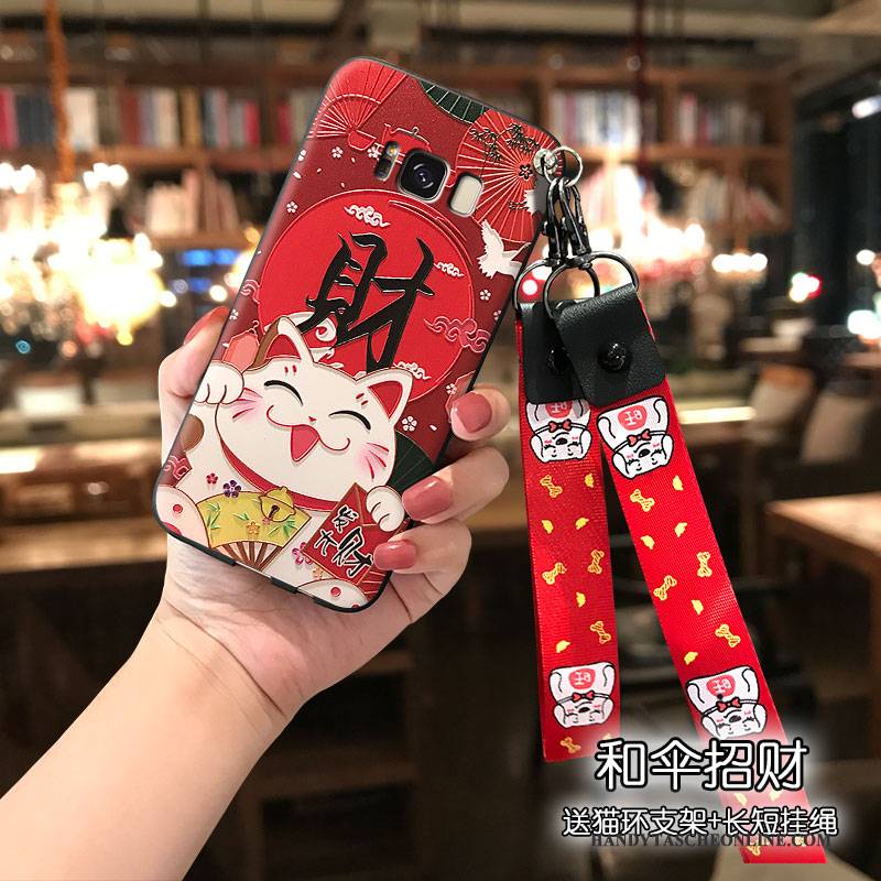 Hülle Samsung Galaxy S8 Silikon Hängende Verzierungen Reichtum, Case Samsung Galaxy S8 Trend Rot
